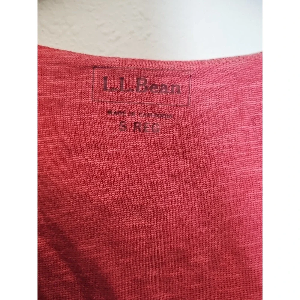 L.L. Bean Size S Wrap Rose Crimson Pink Flare‎ Dress Women's Stylish Modern